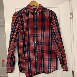 Nautica Men’s Plaid Button-Down Shirt
